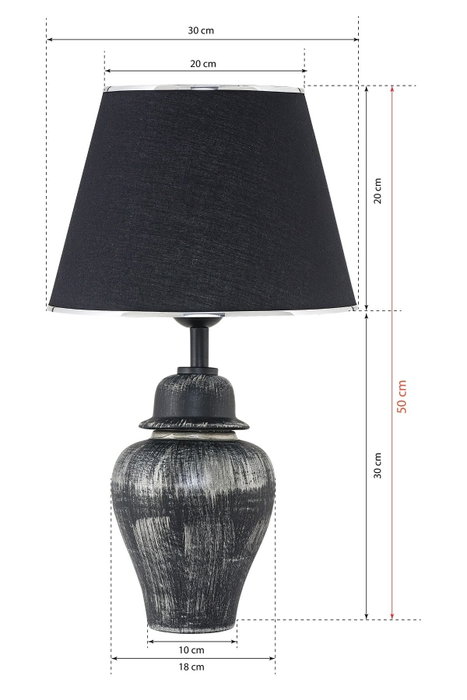 Opviq TM273 Lámpara de Mesa Negro y Plata Opviq TM273 Lámpara de Mesa Negro y Plata